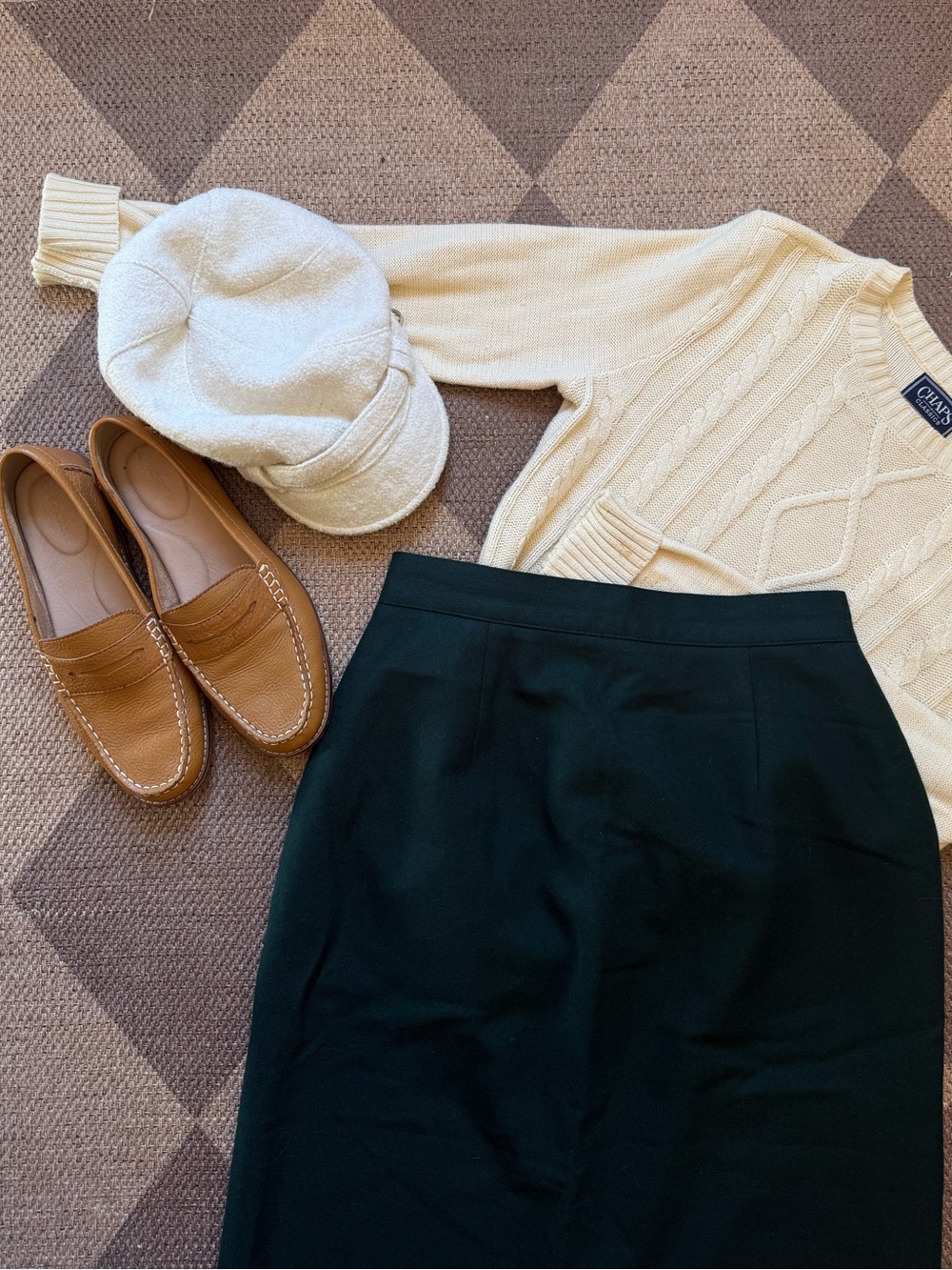 Sag Harbor Black Midi Pencil Skirt